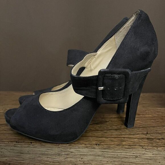 Nine West Black Heels 7.5 - Picture 2 of 8